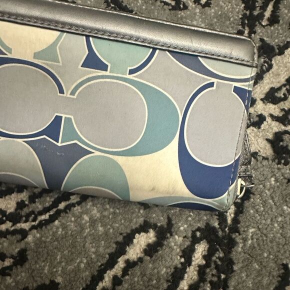 Coach POPPY Blue and Gray Women's Wallet - Picture 12 of 12